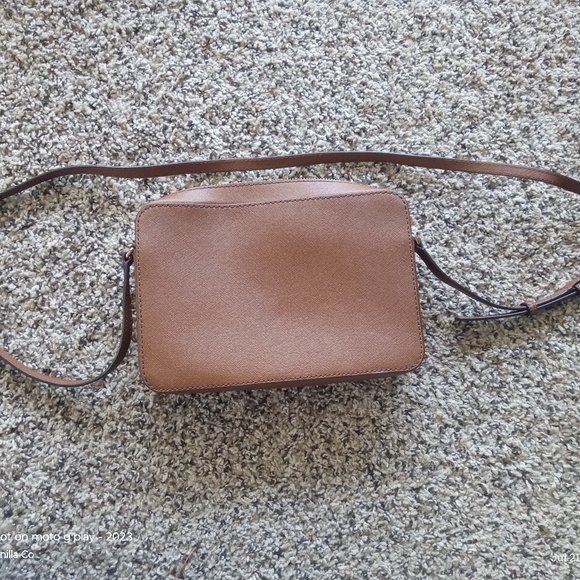 Michael Kors Women's Sandrine Studded Saffiano Leather Crossbody Bag Brown Small - Picture 4 of 11